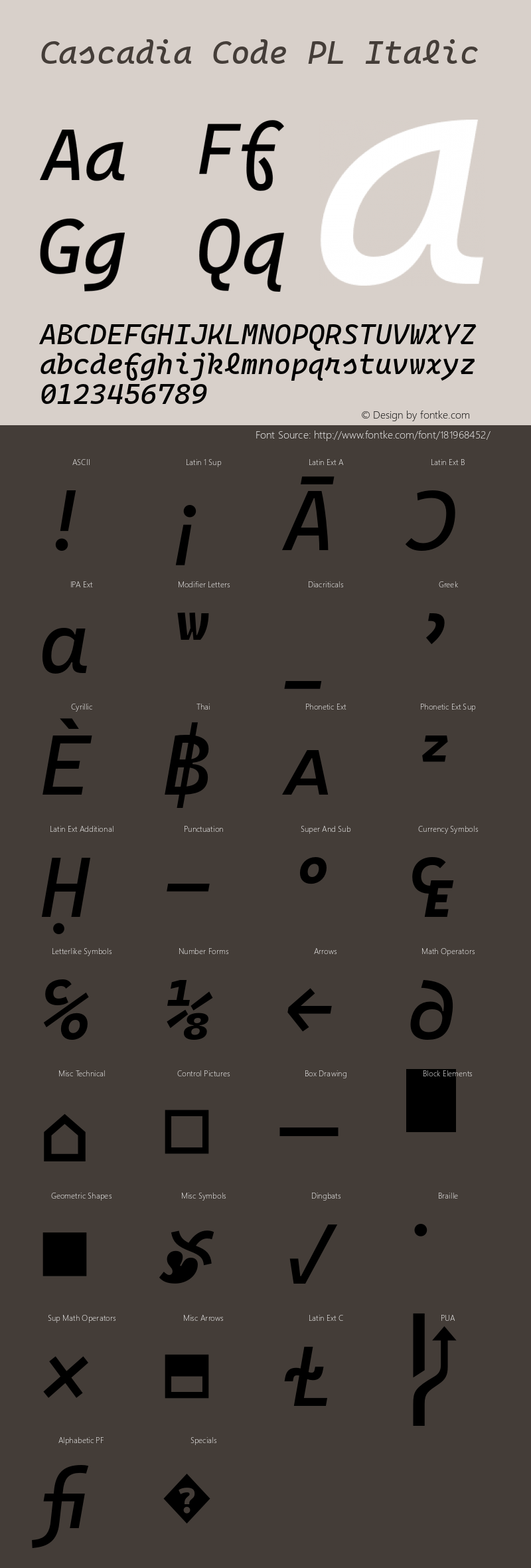 Cascadia Code PL Italic Version 2108.026图片样张