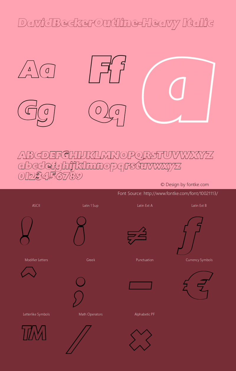 DavidBeckerOutline-Heavy Italic 001.000图片样张