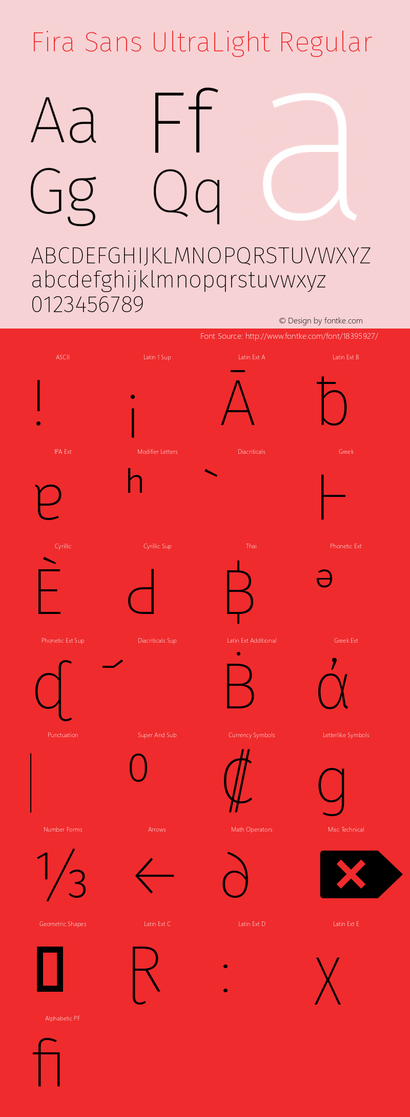 Fira Sans UltraLight Regular Version 4.203;PS 004.203;hotconv 1.0.88;makeotf.lib2.5.64775图片样张