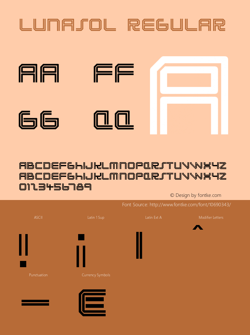 Lunasol Regular OTF 4.000;PS 001.001;Core 1.0.29图片样张
