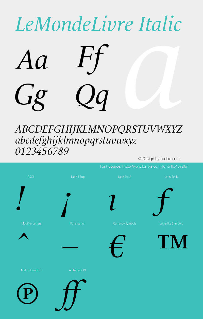 LeMondeLivre Italic Version 001.007图片样张