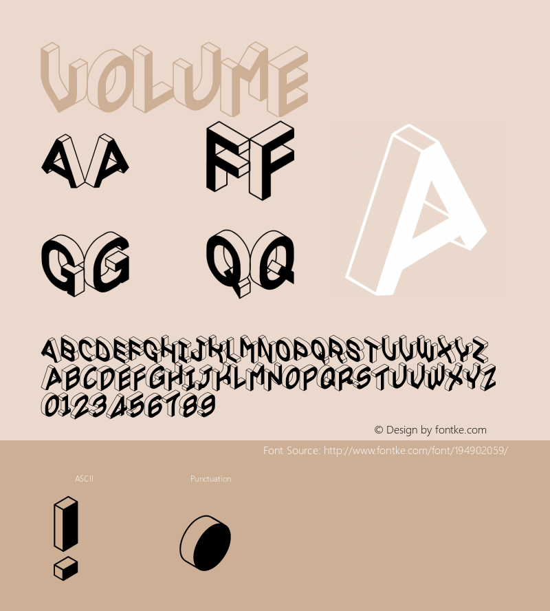 ☞Volume Version 1.000;com.myfonts.cubo.volume.regular.wfkit2.3zjd图片样张