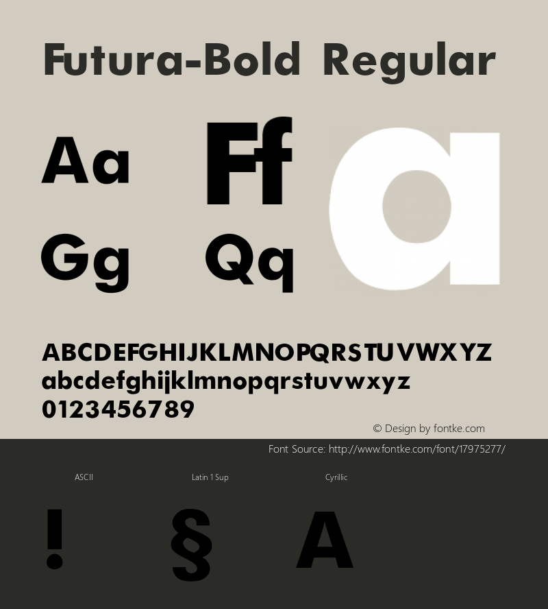 Futura-Bold Regular Converted from c:\windows\russ_fon\ST000004.TF1 by ALLTYPE图片样张