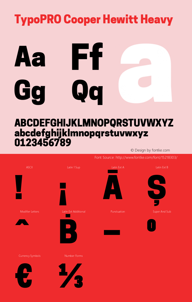 TypoPRO Cooper Hewitt Heavy 1.000图片样张