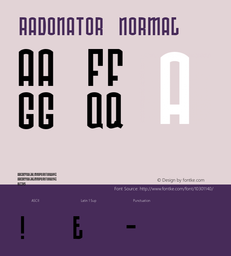 Radonator Normal 1.0 / Cosmonaut Fonts - cosmonaut@icenet.fi图片样张