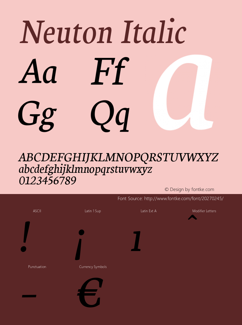 Neuton Italic Version 1.1图片样张