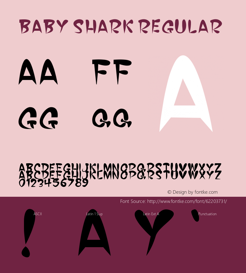 BABY SHARK Version 1.002;Fontself Maker 3.5.1图片样张