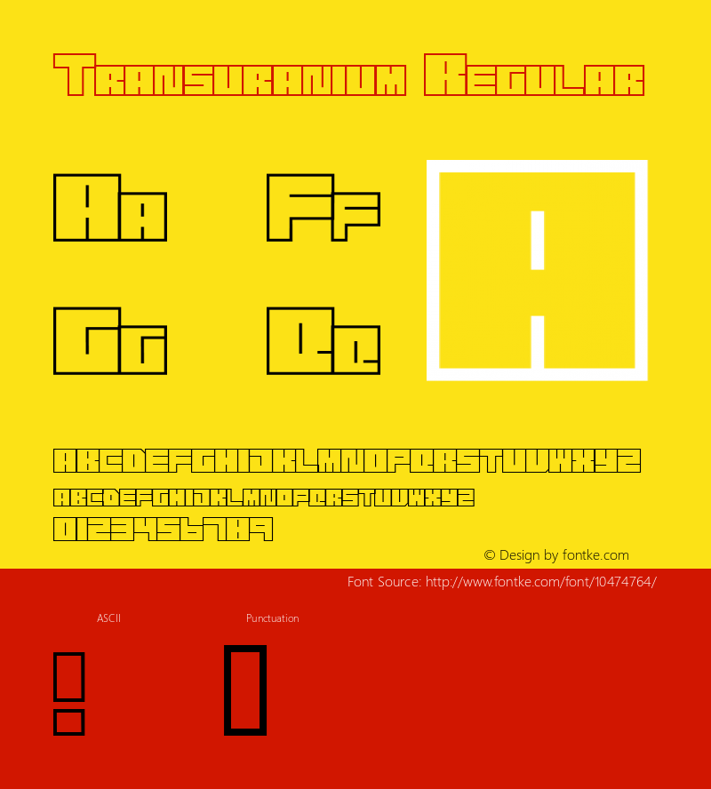 Transuranium Regular v1.0 - 09 June 01图片样张