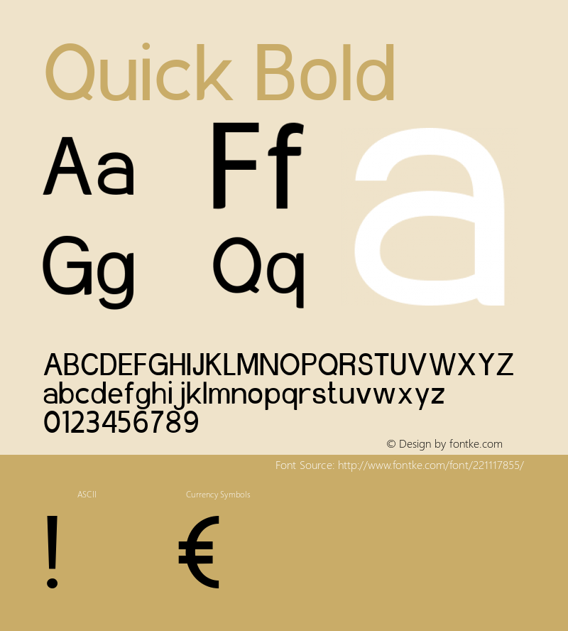 Quick Bold Version 1.000图片样张