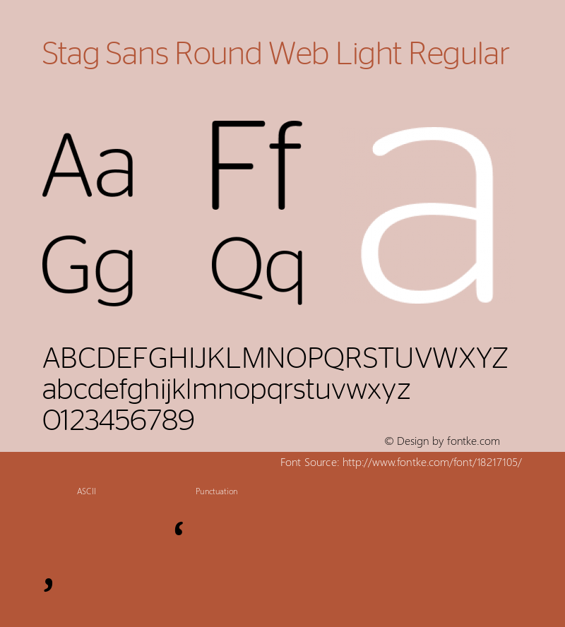 Stag Sans Round Web Light Regular Version 001.001 2009图片样张