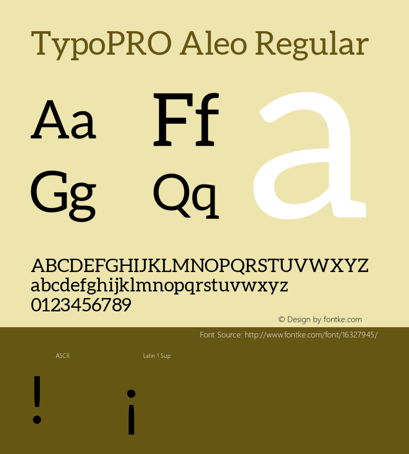 TypoPRO Aleo Regular Version 1.1图片样张