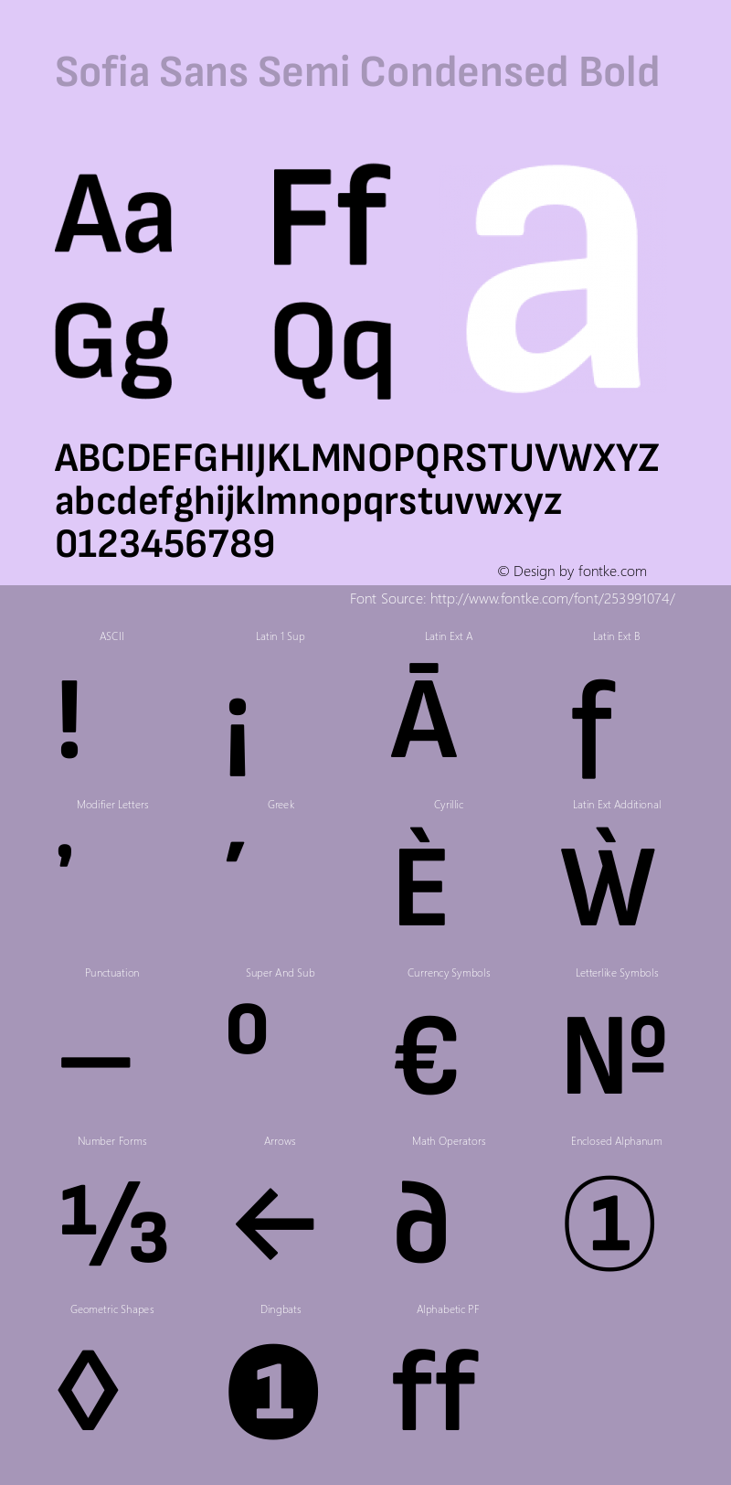 Sofia Sans Semi Condensed Bold Version 4.101图片样张