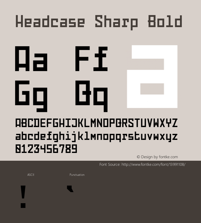 Headcase Sharp Bold Unknown图片样张