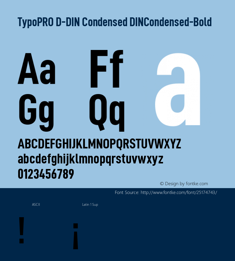 TypoPRO D-DIN Condensed Bold Version 1.10图片样张