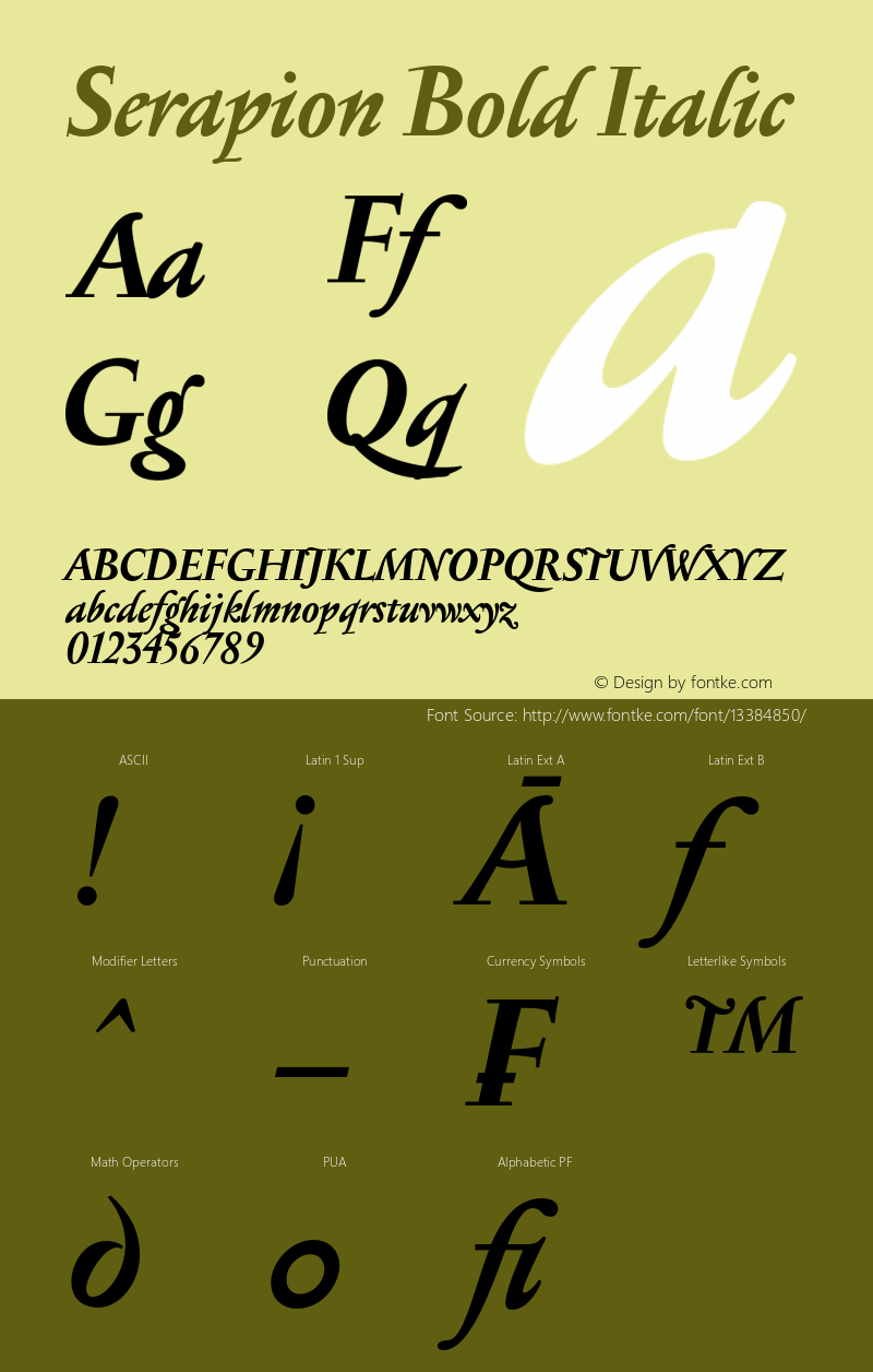 Serapion Bold Italic 001.000图片样张