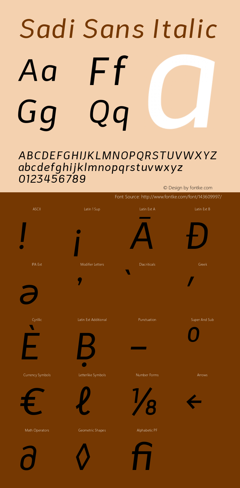 Sadi Sans Italic 1.000图片样张