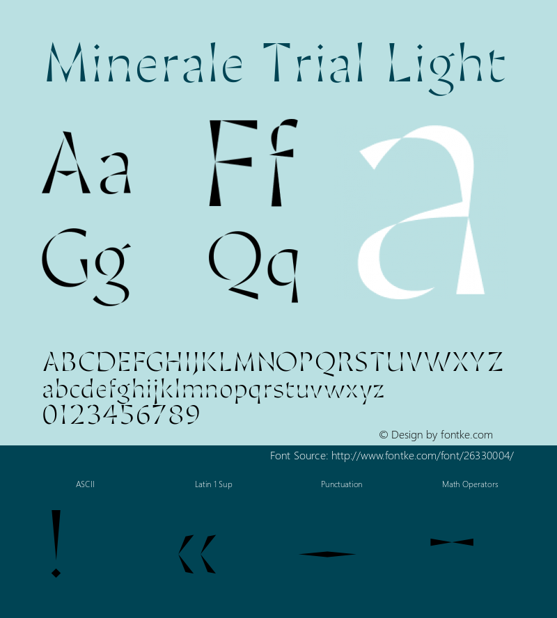 Minerale Trial Light Version 1.000;PS 1.0;hotconv 1.0.88;makeotf.lib2.5.647800图片样张