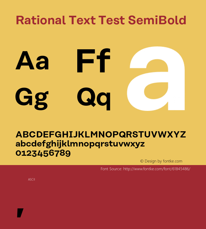 Rational Text Test SemiBold Version 1.000;PS 001.000;hotconv 1.0.88;makeotf.lib2.5.64775图片样张