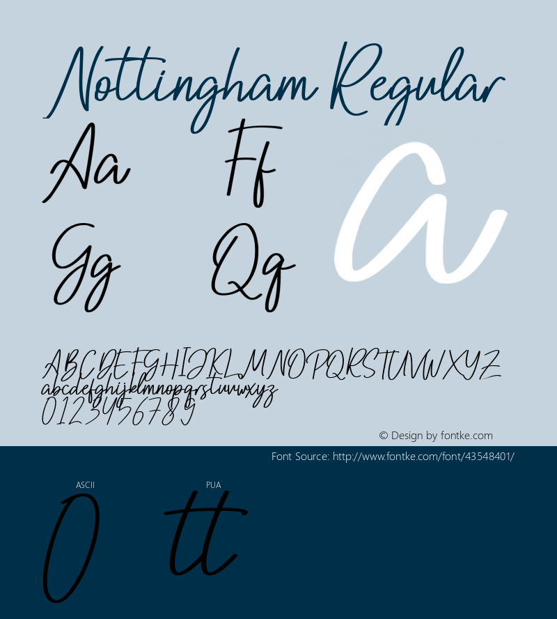 Nottingham Version 1.00;September 6, 2019;FontCreator 11.5.0.2430 32-bit图片样张