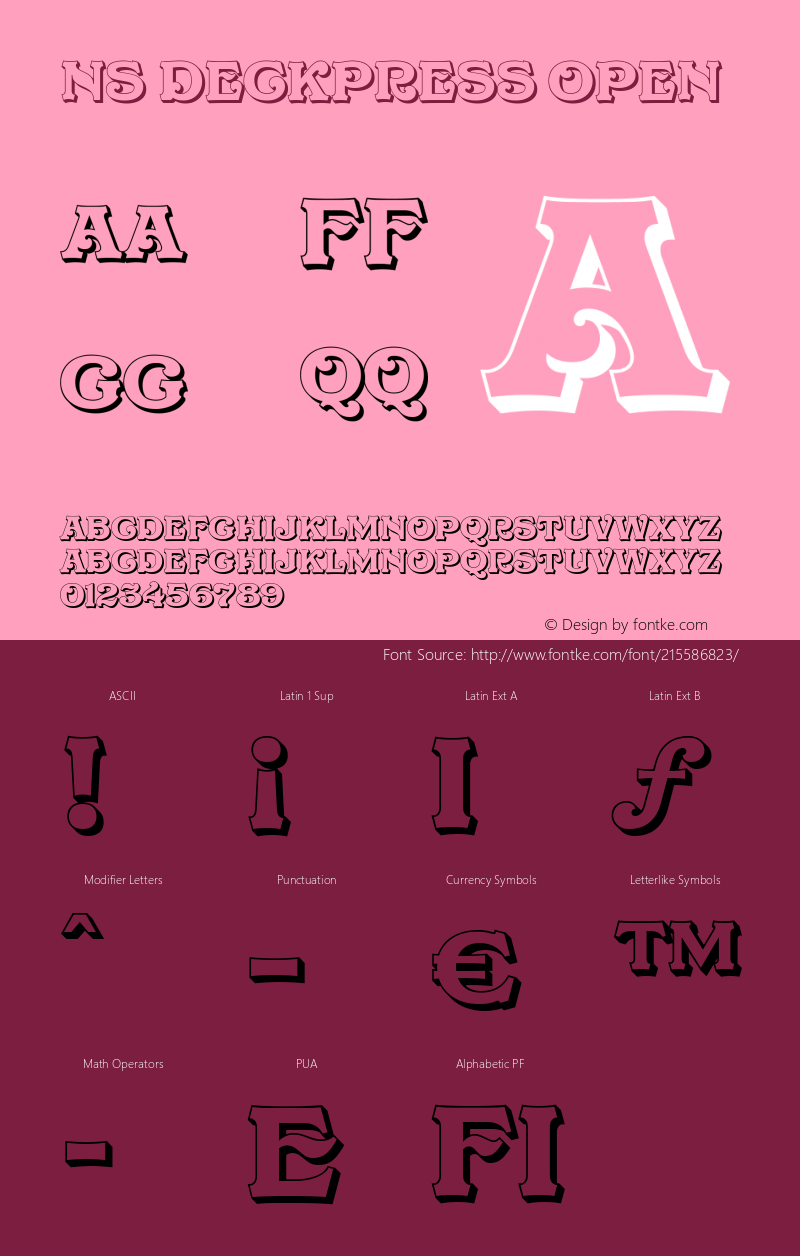 NS Deckpress Open Version 1.000 | web-ttf图片样张