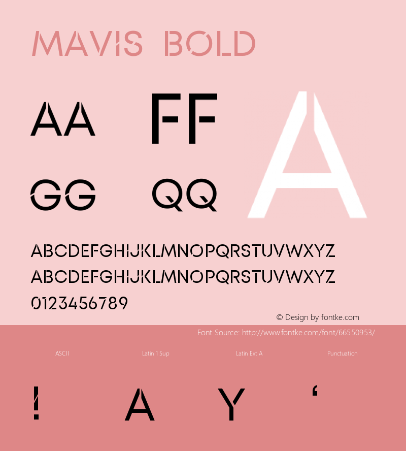 MAVIS Bold Version 1.002;Fontself Maker 3.5.1图片样张