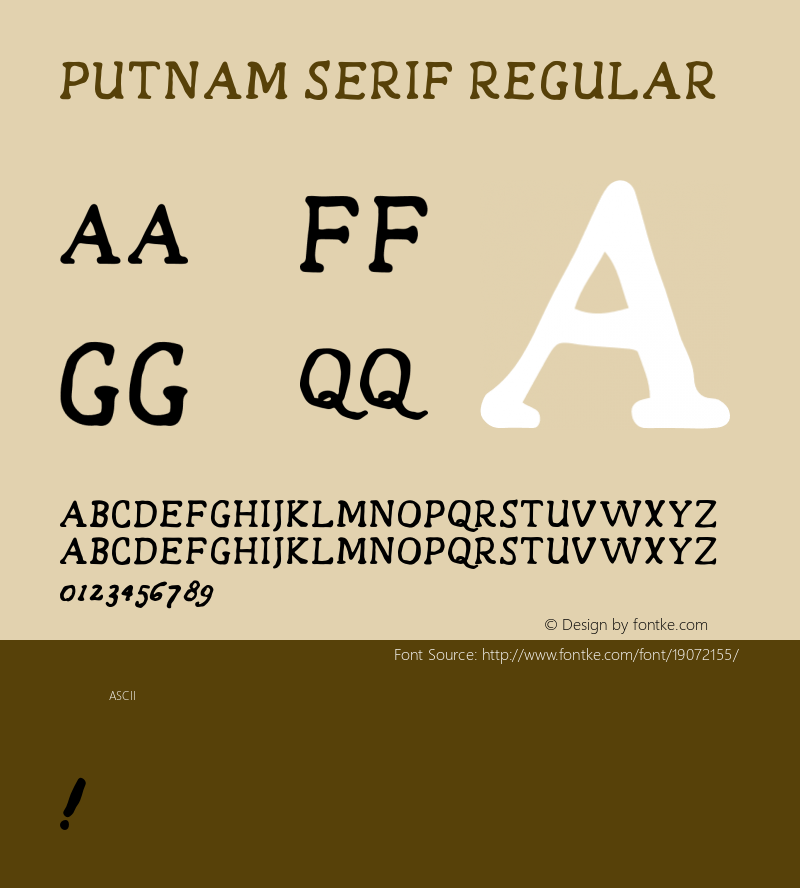 Putnam Serif Regular Version 1.000;PS 001.000;hotconv 1.0.88;makeotf.lib2.5.64775图片样张