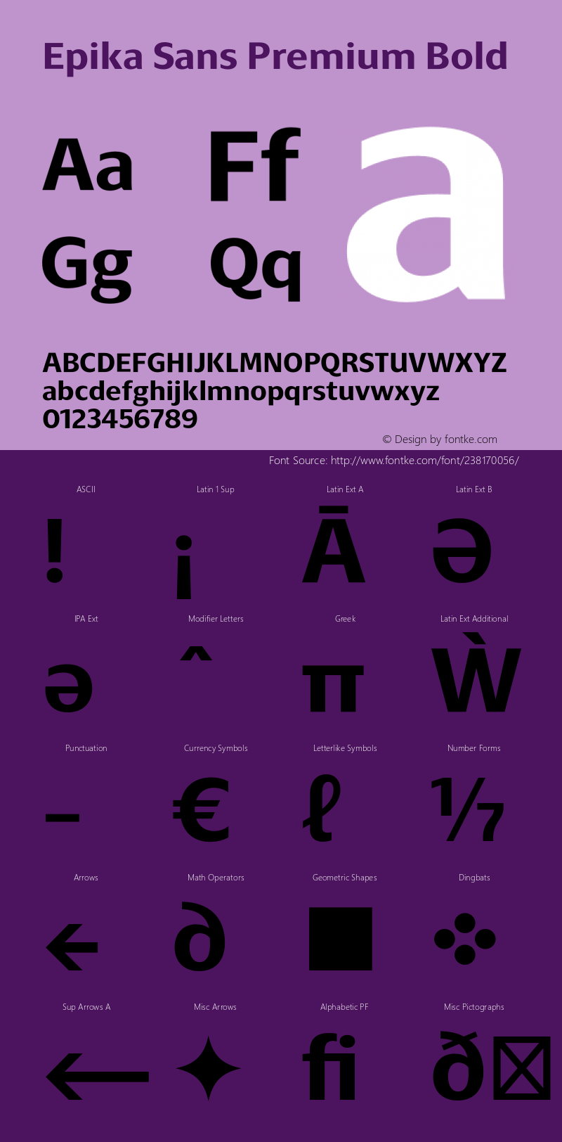 Epika Sans Premium Bold Version 1.000;FEAKit 1.0图片样张