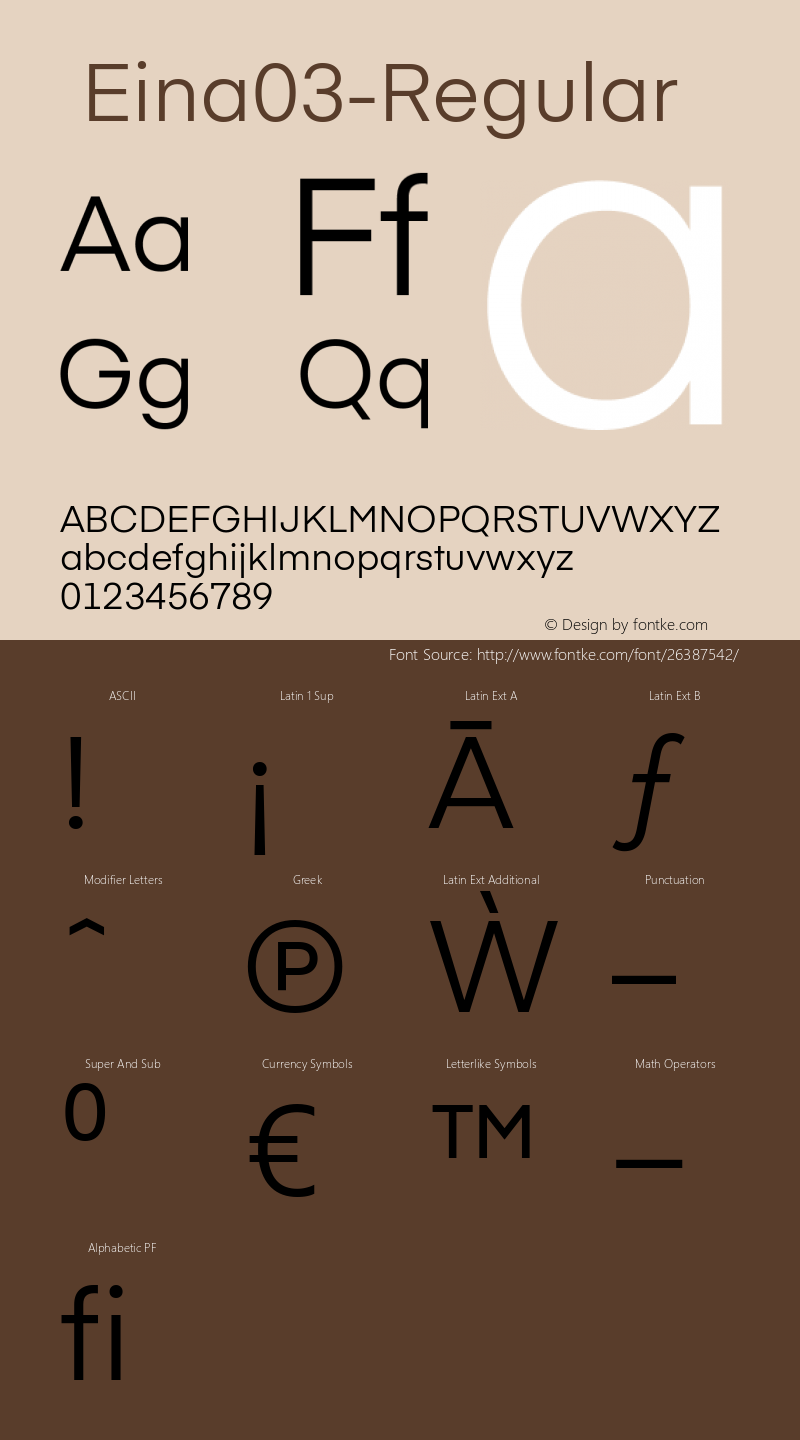 ☞Eina03-Regular Version 1.000;com.myfonts.textaxis.eina.03-regular.wfkit2.iLBn图片样张