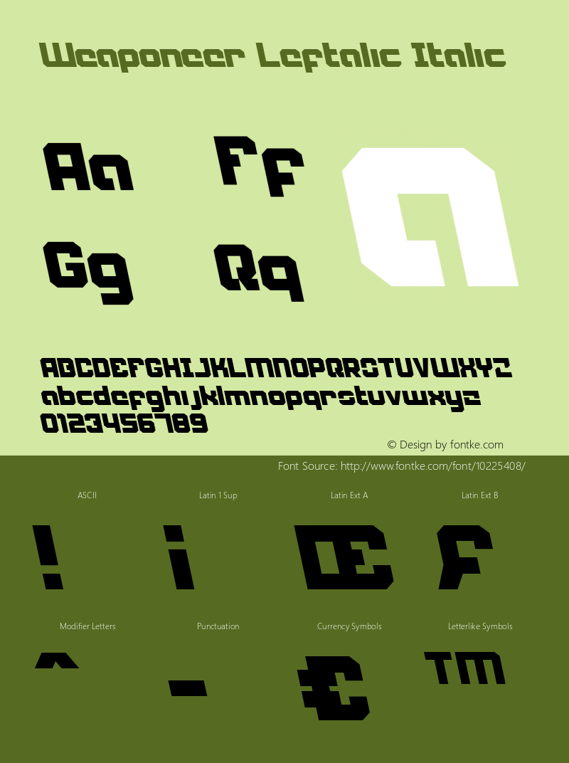 Weaponeer Leftalic Italic 001.000图片样张