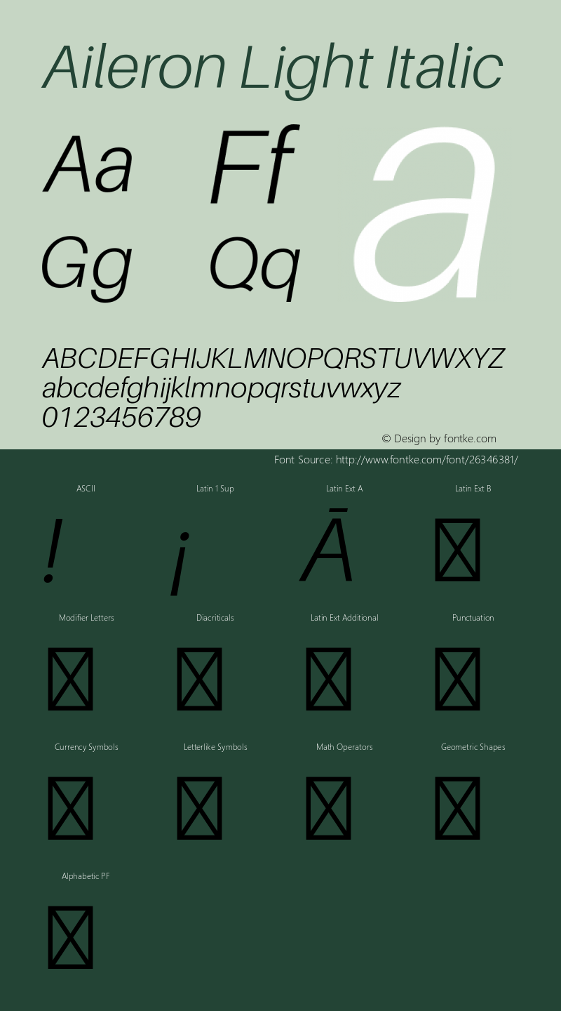 Aileron Light Italic Version 1.102;PS 001.102;hotconv 1.0.70;makeotf.lib2.5.58329图片样张