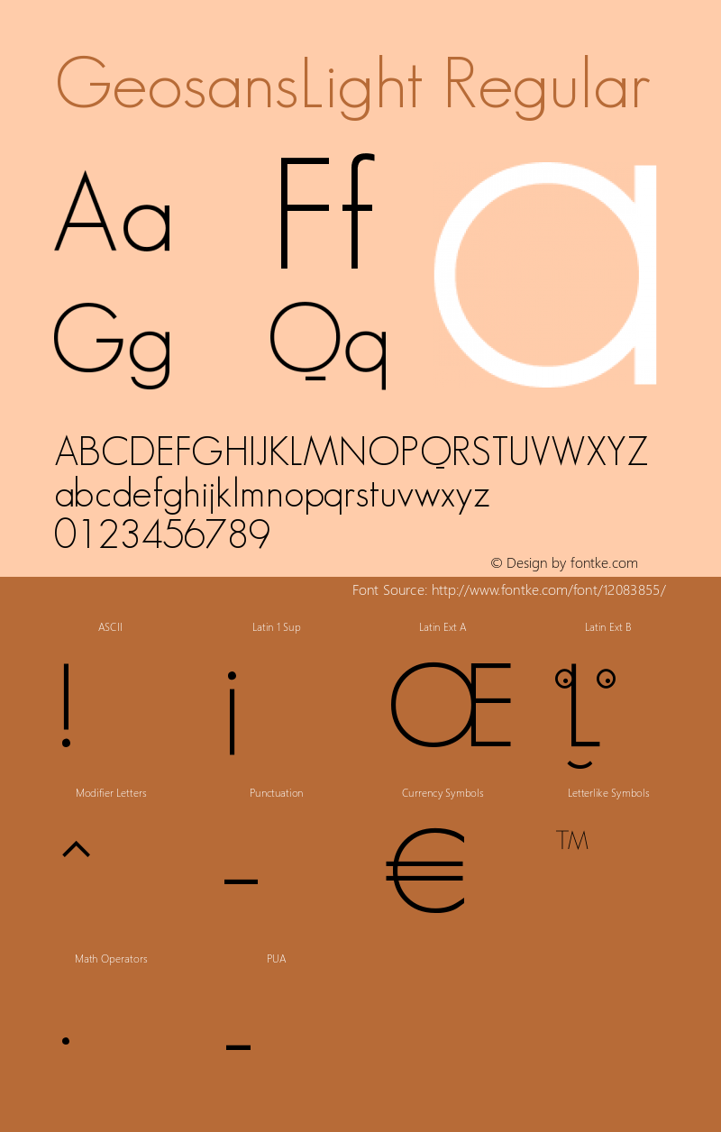 GeosansLight Regular 1.0图片样张