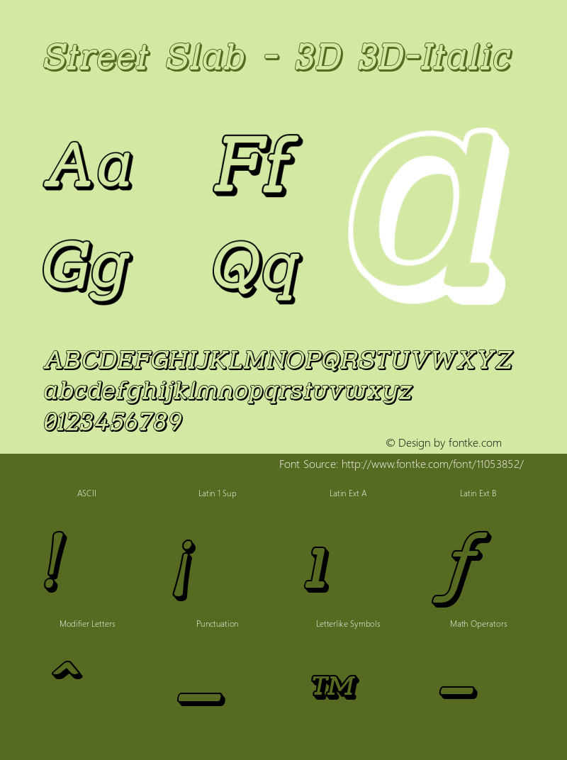 Street Slab - 3D 3D-Italic Version 001.000图片样张