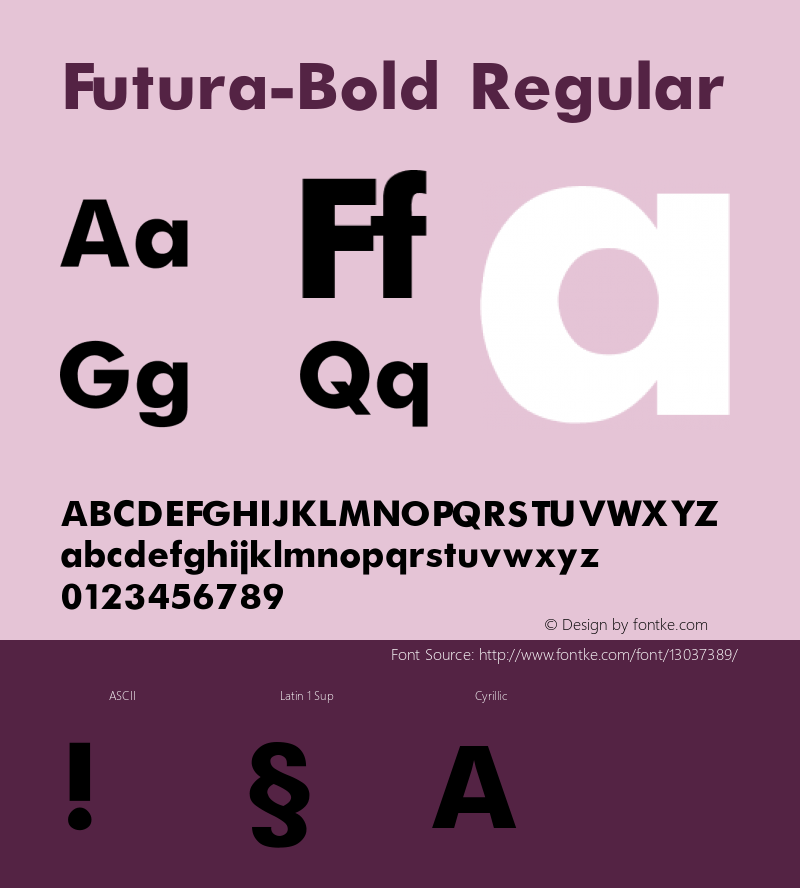 Futura-Bold Regular Converted from c:\windows\russ_fon\ST000004.TF1 by ALLTYPE图片样张