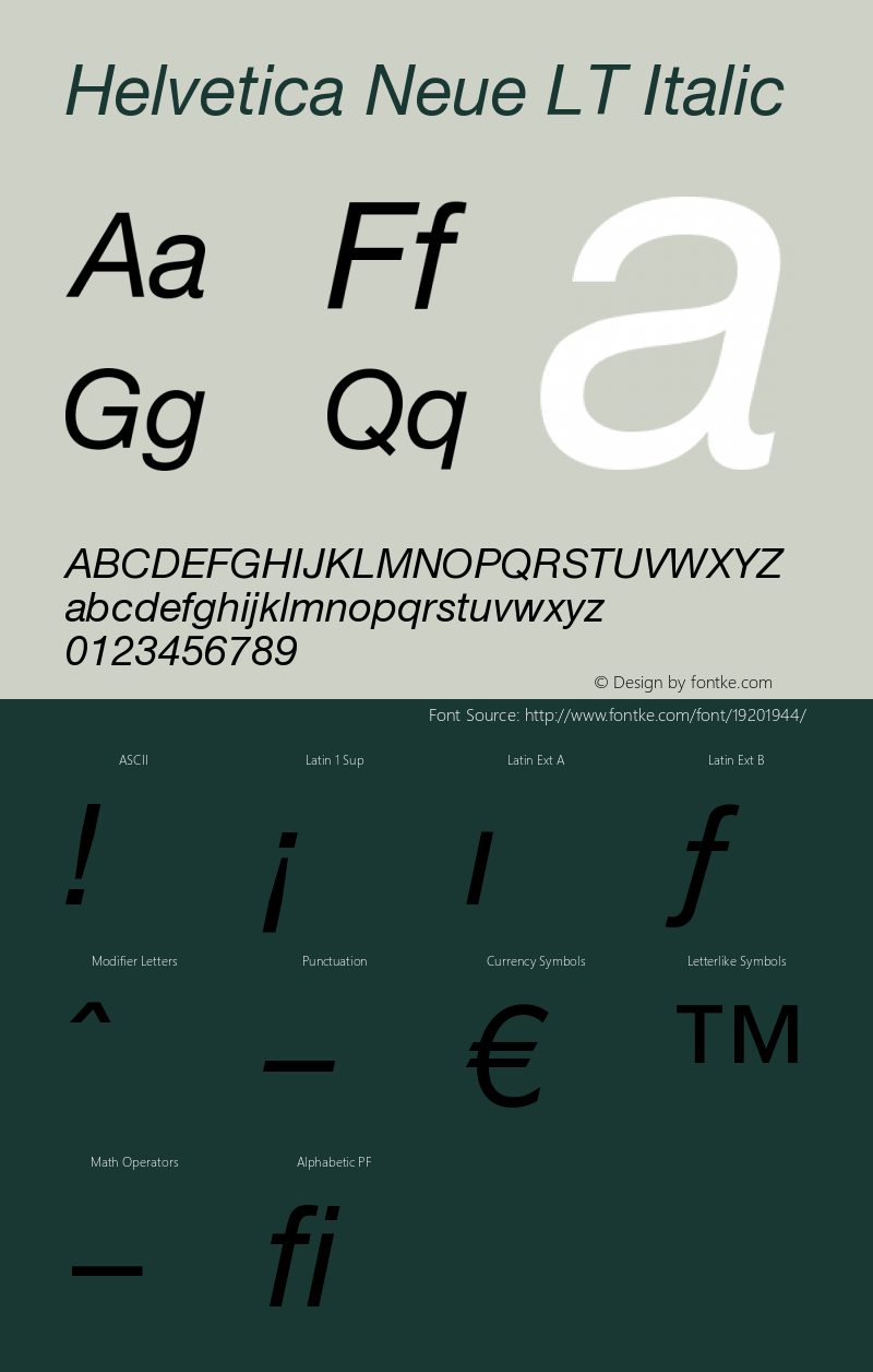 Helvetica LT 56 Italic Version 006.000图片样张