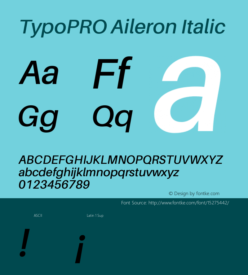 TypoPRO Aileron Italic Version 1.102;PS 001.102;hotconv 1.0.70;makeotf.lib2.5.58329图片样张