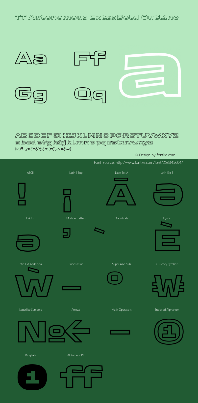 TT Autonomous ExtraBold Outline Version 1.010.28052021图片样张