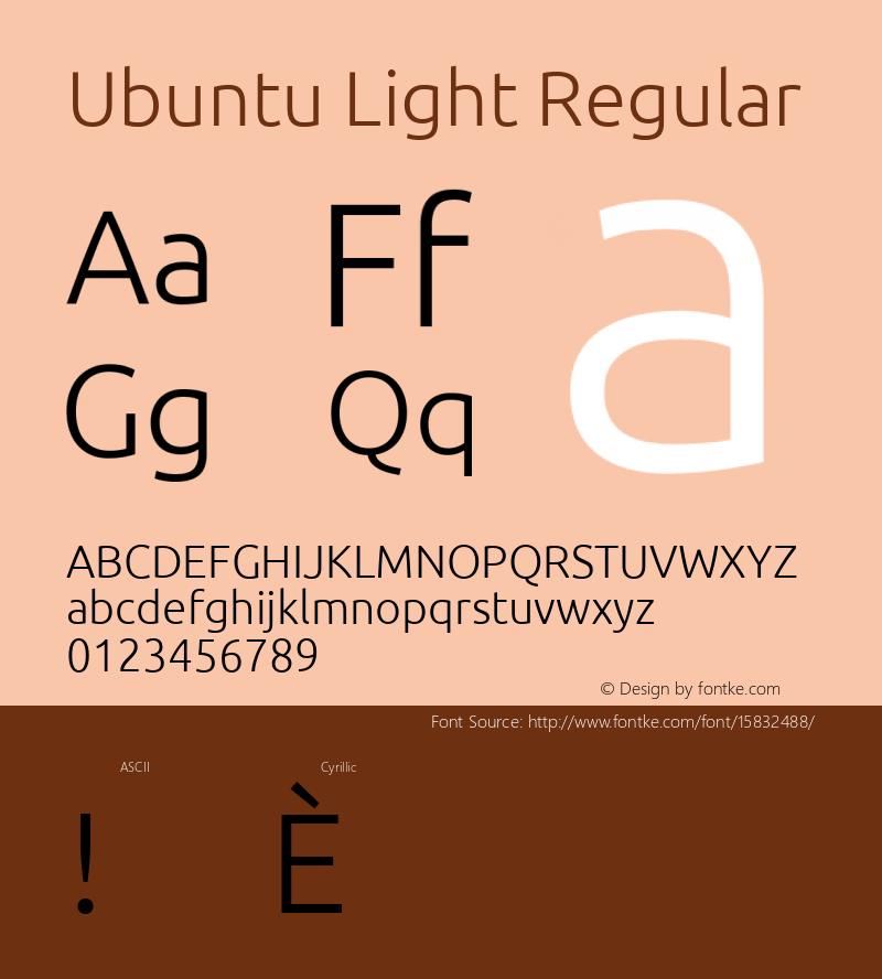 Ubuntu Light Regular Version 0.80; ttfautohint (v1.4.1)图片样张