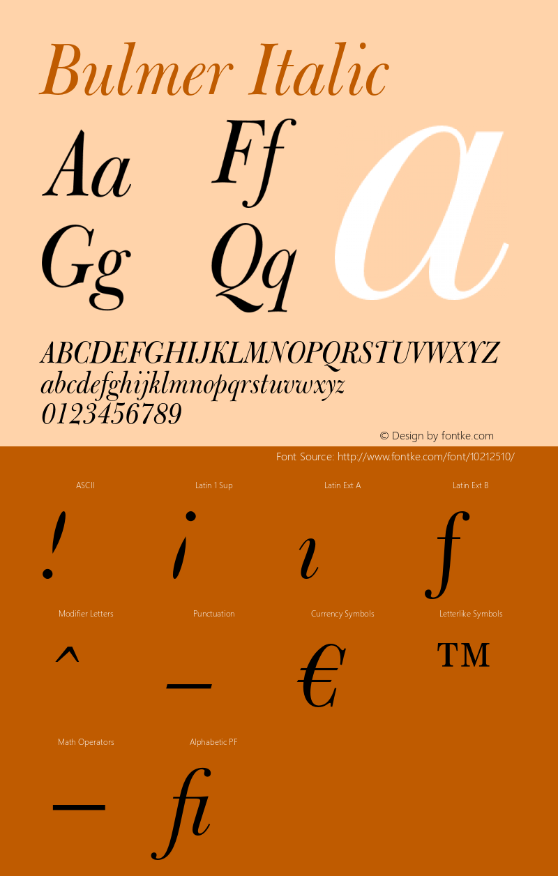 Bulmer Italic 003.001图片样张