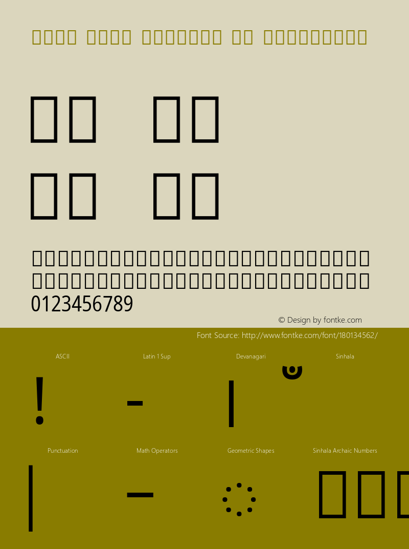 Noto Sans Sinhala UI Condensed Version 2.001; ttfautohint (v1.8.4) -l 8 -r 50 -G 200 -x 14 -D sinh -f none -a qsq -X 