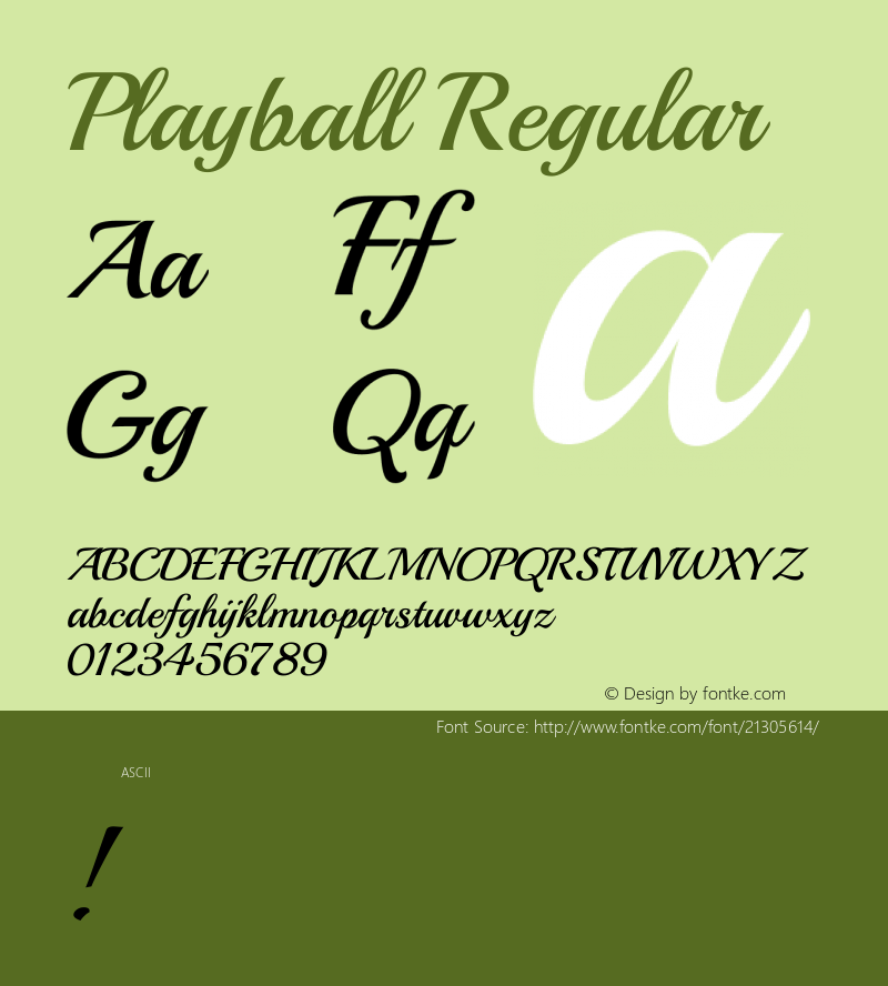Playball Regular 图片样张