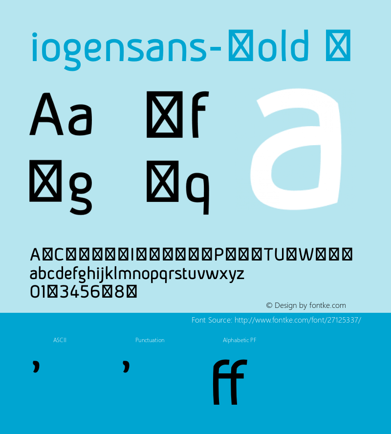 ☞iogensans-Bold 1.000;com.myfonts.easy.taner-ardali.iogen.sans-bold.wfkit2.version.4tt4图片样张