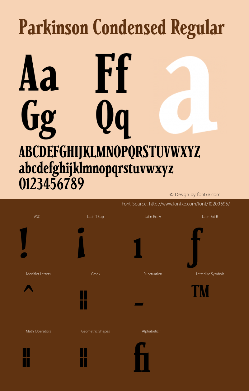 Parkinson Condensed Regular 001.000图片样张