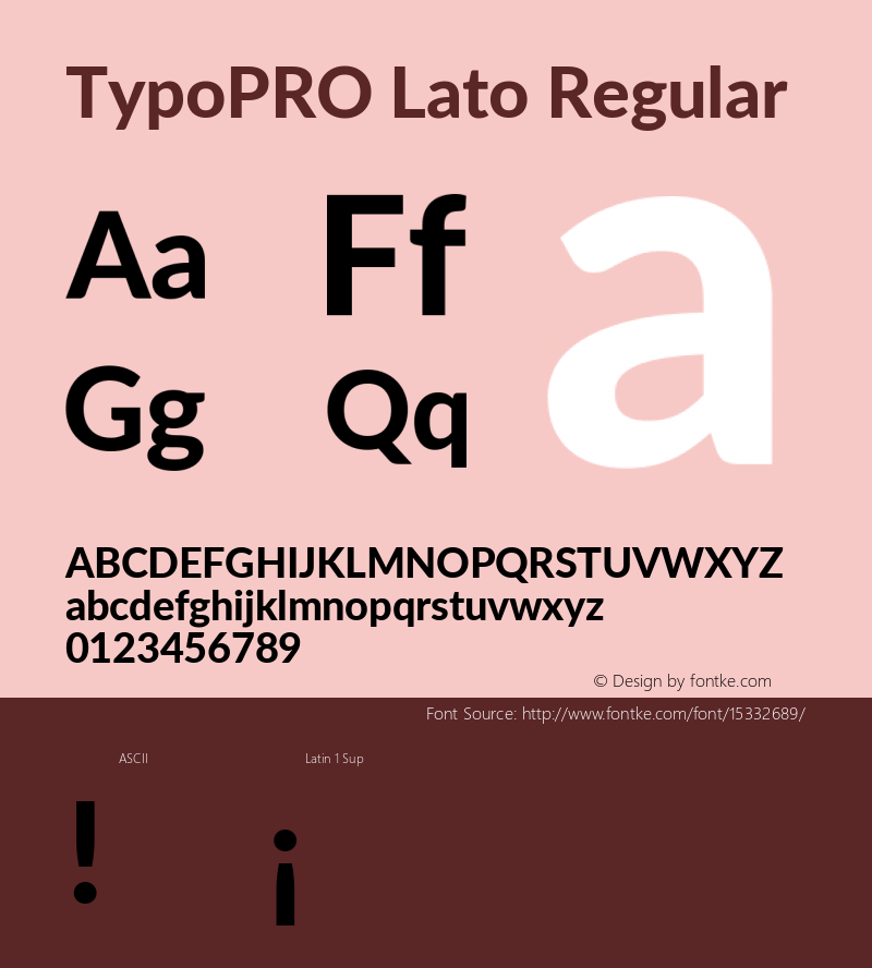 TypoPRO Lato Regular Version 2.010; 2014-09-01; http://www.latofonts.com/图片样张