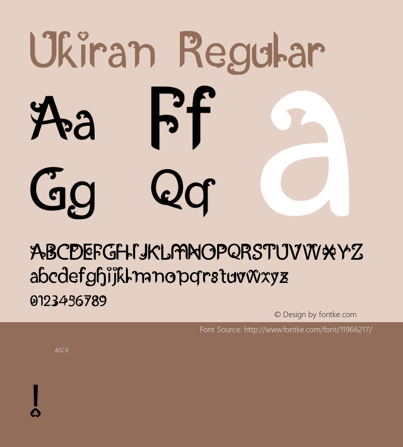 Ukiran Regular Version 1.3图片样张