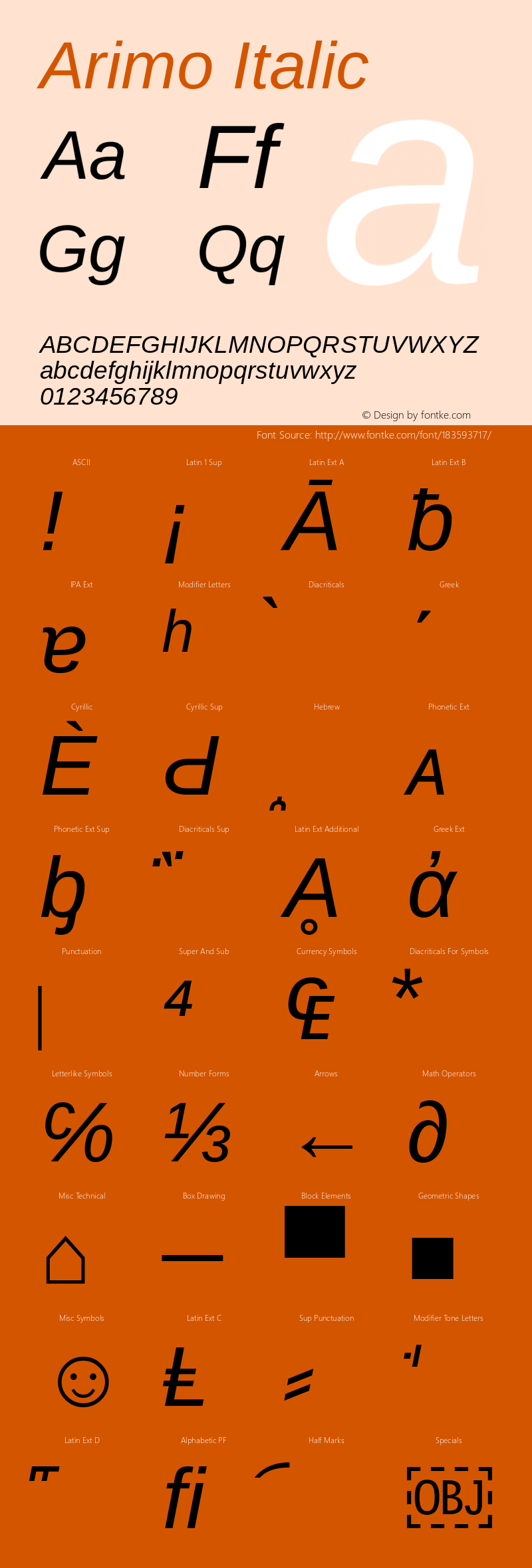 Arimo Italic Version 1.23图片样张