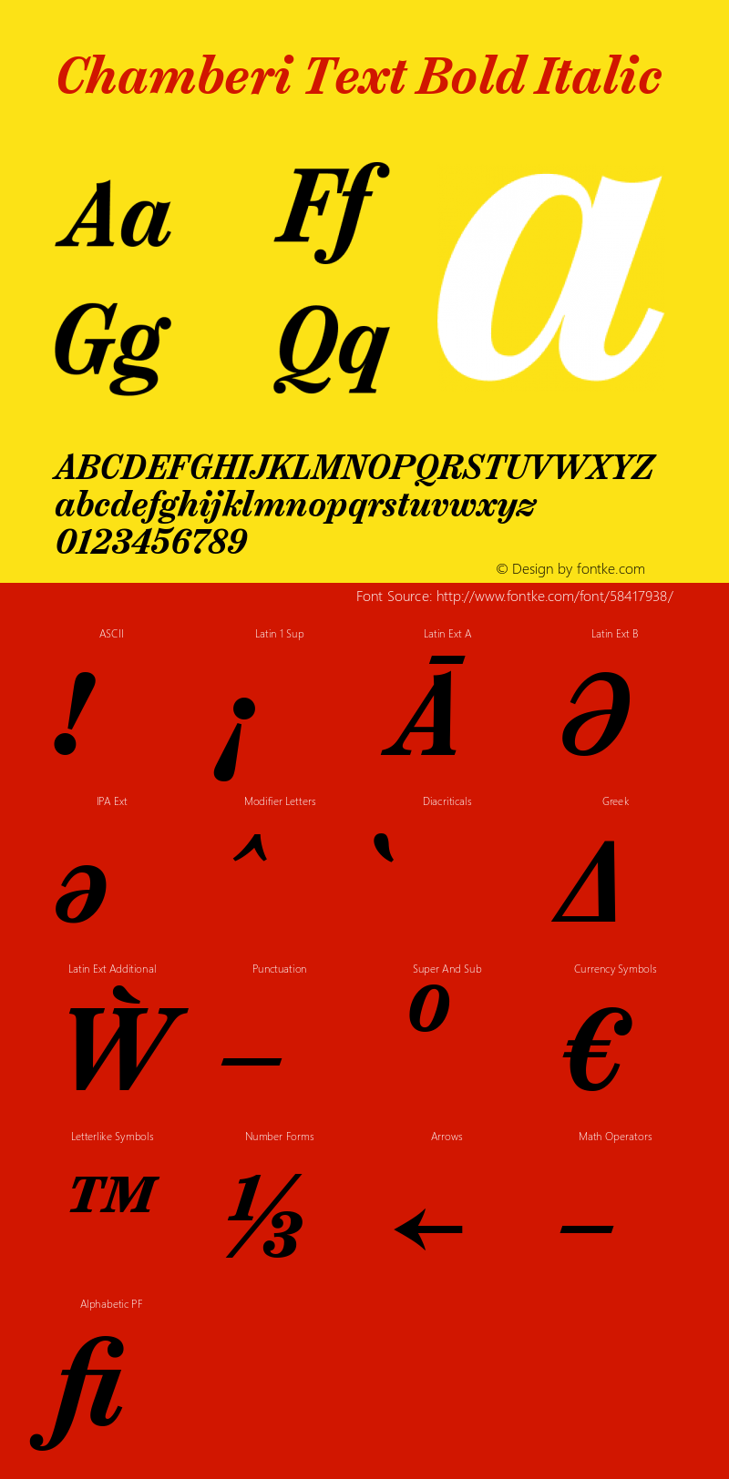 Chamberi Text Bold Italic Version 1.000图片样张