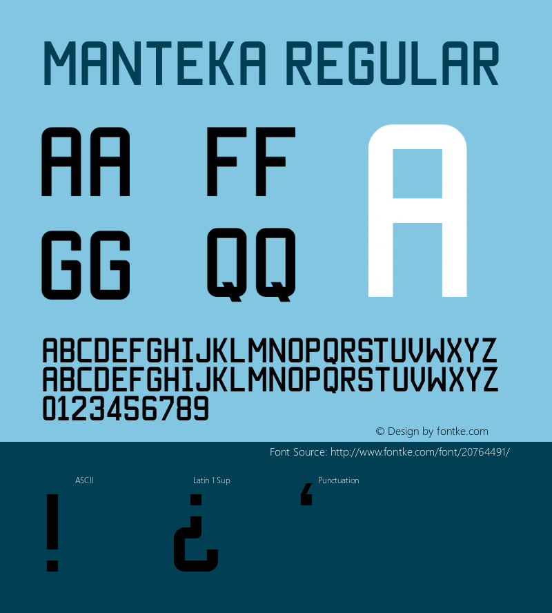 Manteka Regular Version 1.0图片样张