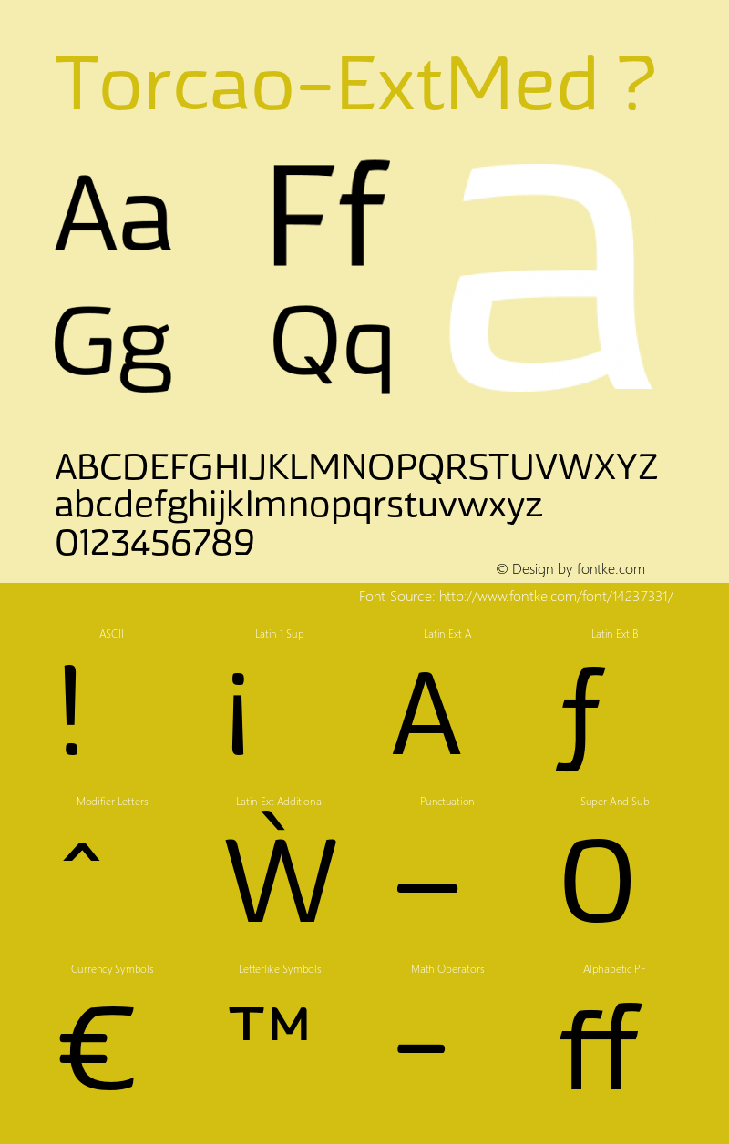 Torcao-ExtMed ? Version 1.000;com.myfonts.insigne.torcao.ext-medium.wfkit2.44Eu图片样张