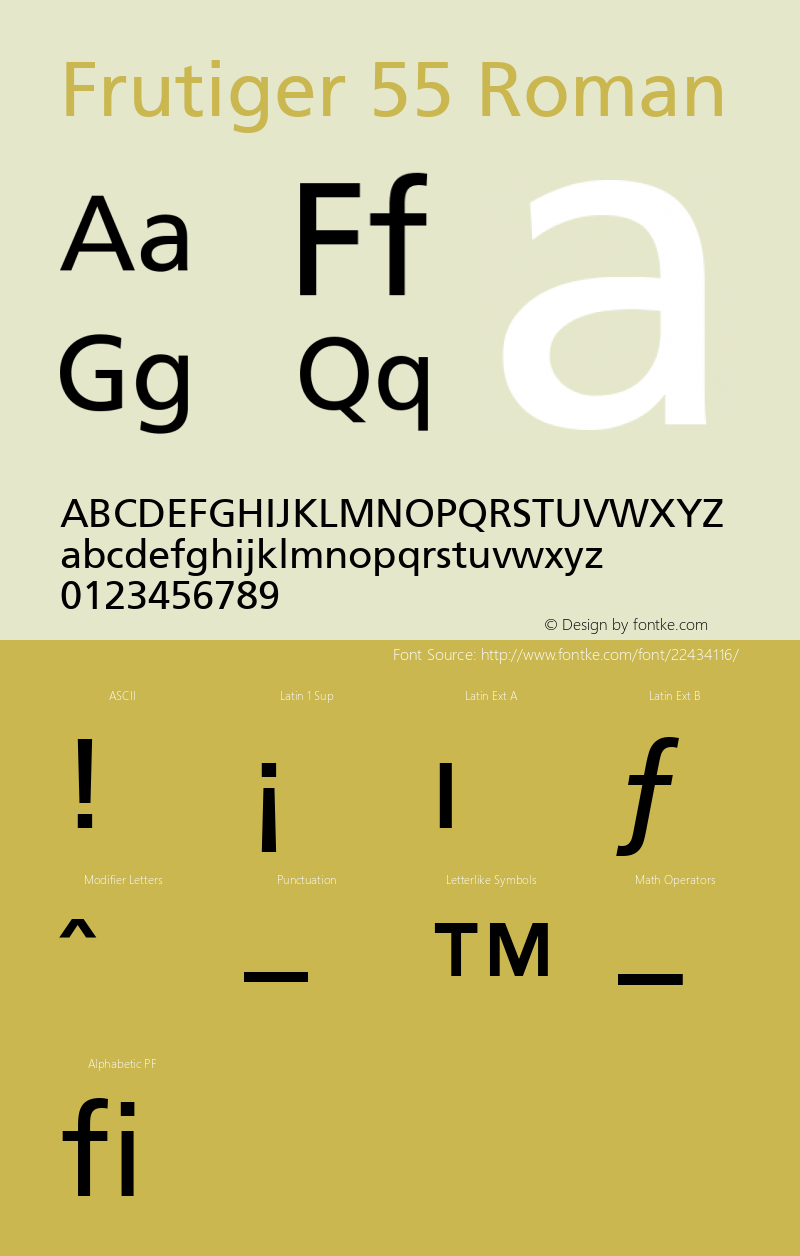 Frutiger 55 Roman 001.002图片样张