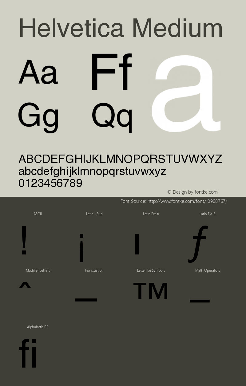 Helvetica Medium Version 002.000图片样张